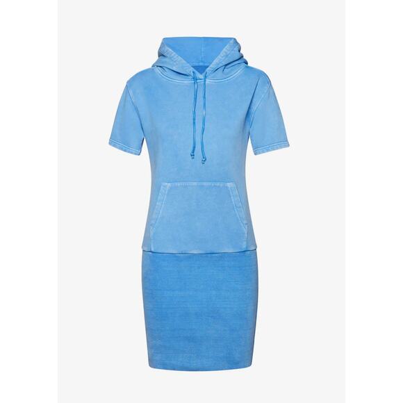 SER.O.YA Rory Dress in Marina Blue SZ Large Sweatshirt Blouson Dress EUC Street - Picture 2 of 13